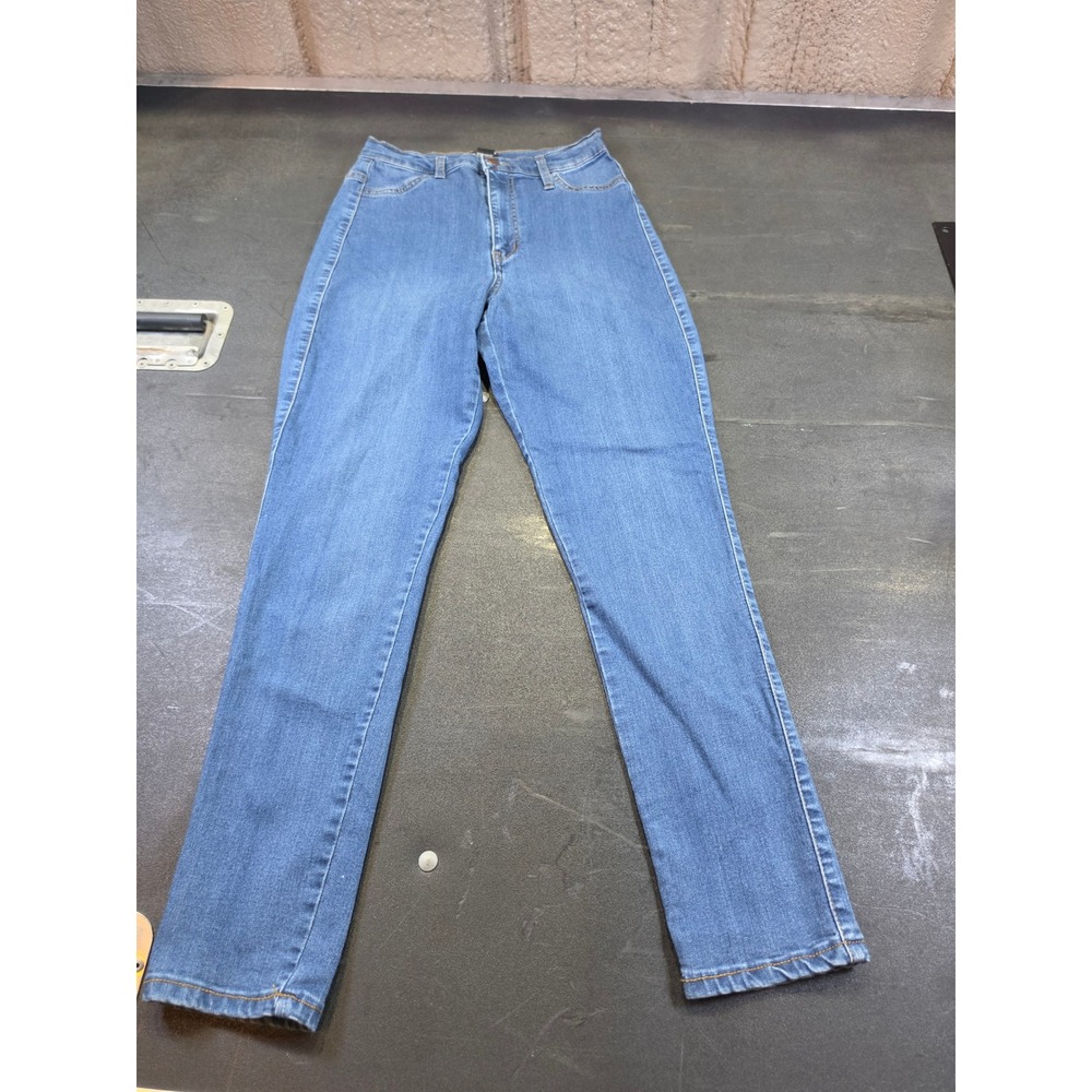 Fashion Nova Womens High Waisted Skinny Jeans Blue Denim Size 9 P88